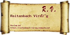Reitenbach Virág névjegykártya